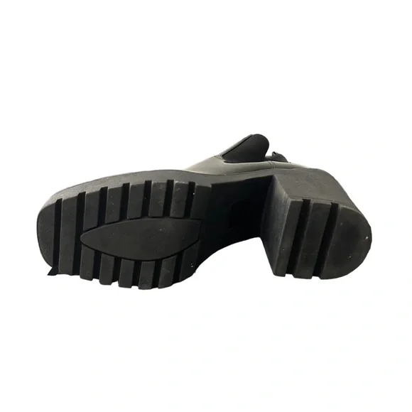 ALDO Women’s Platform Black Pull-Tab Bigmood Leather Chelsea Boots Size 11 - Picture 6 of 11